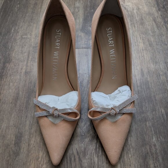 Stuart Weitzman Embellished Bow Pumps - Picture 2 of 7